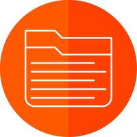 Folder Line Red Circle Icon vector