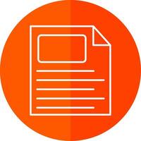File Line Red Circle Icon vector