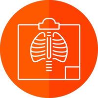 radiología línea rojo circulo icono vector