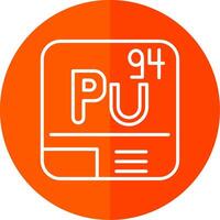 Plutonium Line Red Circle Icon vector