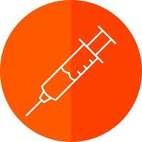 Injection Line Red Circle Icon vector