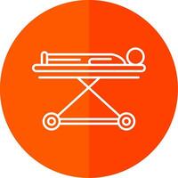 Stretcher Line Red Circle Icon vector