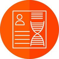 DNA Line Red Circle Icon vector