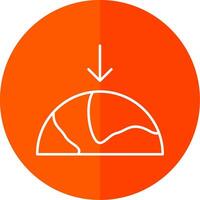 Gravity Line Red Circle Icon vector