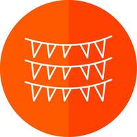 Decoration Line Red Circle Icon vector