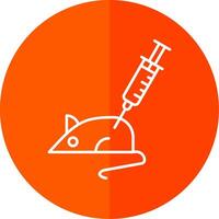 Animal Testing Line Red Circle Icon vector