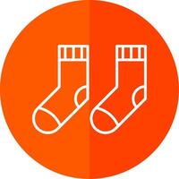 Socks Line Red Circle Icon vector