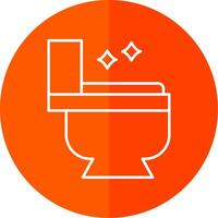 Toilet Line Red Circle Icon vector