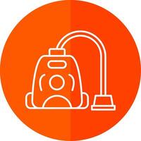Vacuum Cleaner Line Red Circle Icon vector