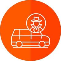 Thief Van Line Red Circle Icon vector