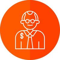 Judge Line Red Circle Icon vector