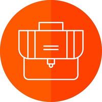 Suitcase Line Red Circle Icon vector