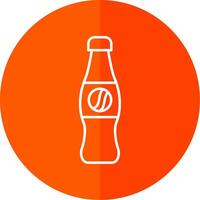 Cola Line Red Circle Icon vector