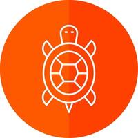 Turtle Line Red Circle Icon vector