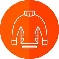 Sweater Line Red Circle Icon vector