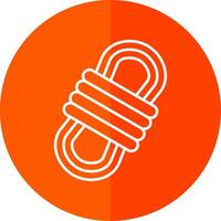 Rope Line Red Circle Icon vector