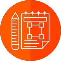 Sketchbook Line Red Circle Icon vector
