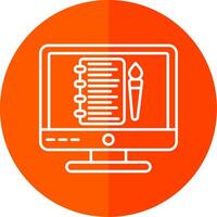 Sketchbook Line Red Circle Icon vector