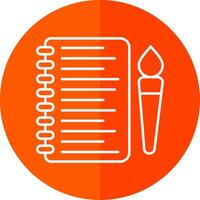 Sketchbook Line Red Circle Icon vector