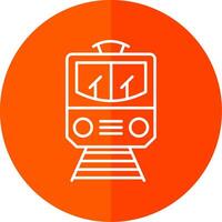 Train Line Red Circle Icon vector