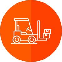 ForkLifter Line Red Circle Icon vector