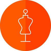 Mannequin Line Red Circle Icon vector