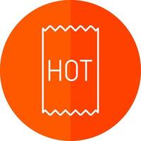 Hot Line Red Circle Icon vector