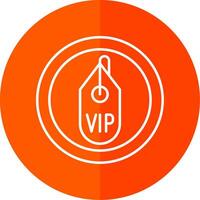 Vip Line Red Circle Icon vector