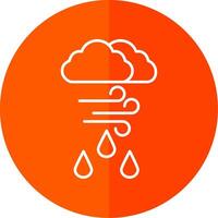 Humidity Line Red Circle Icon vector