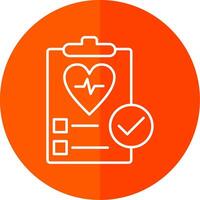 Health Check Line Red Circle Icon vector