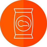 Crisps Line Red Circle Icon vector