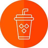 Juice Line Red Circle Icon vector