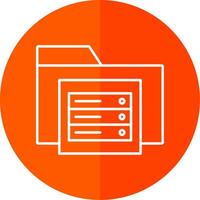 Document Line Red Circle Icon vector