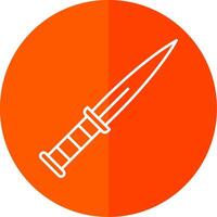 Dagger Line Red Circle Icon vector