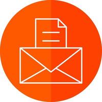 Email Line Red Circle Icon vector