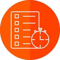 Track Of Time Line Red Circle Icon vector