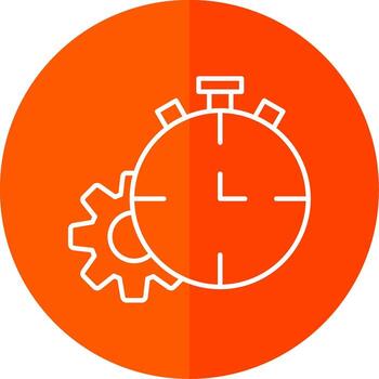 Timeout Line Red Circle Icon vector