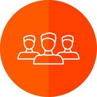 Forum Line Red Circle Icon vector