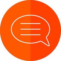 Conversation Line Red Circle Icon vector