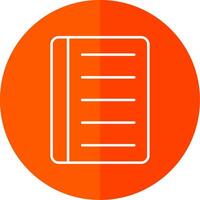 Notebook Line Red Circle Icon vector