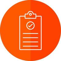 Checklist Line Red Circle Icon vector