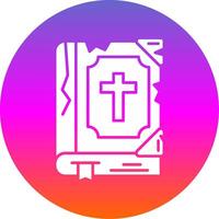 Bible Glyph Gradient Circle Icon vector