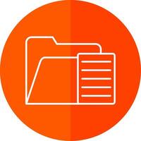 Document Line Red Circle Icon vector