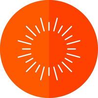 Fireworks Line Red Circle Icon vector