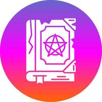 Magic book Glyph Gradient Circle Icon vector