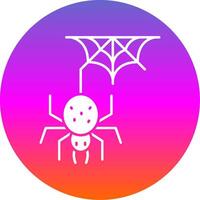 Spider Glyph Gradient Circle Icon vector