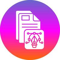 Vector Glyph Gradient Circle Icon