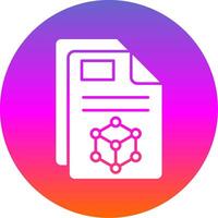3d Glyph Gradient Circle Icon vector