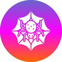 Spider web Glyph Gradient Circle Icon vector