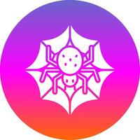 Spider web Glyph Gradient Circle Icon vector